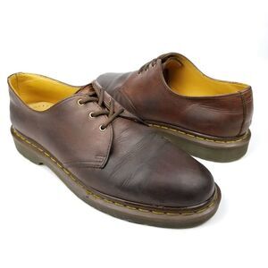 Dr. Martens 1461 Cognac Ombre Patina Oiled Leather Oxfords 10 Vintage Old Money